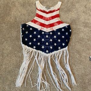 Nwt American flag crop top